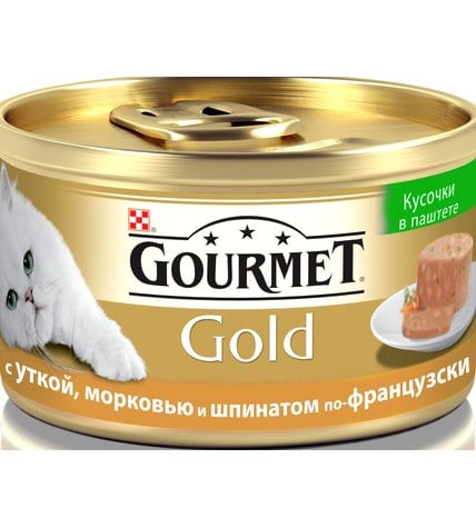 Корм Gourmet Gold для кошек с уткой по-французски