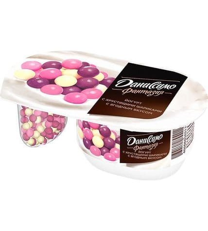Йогурт Даниссимо Фантазия Хрустящие шарики с ягодным вкусом 6,9%