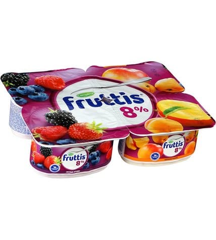 Йогуртный продукт Fruttis Суперэкстра абрикос манго лесные ягоды 8% 115 г