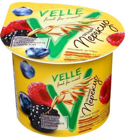 Продукт Velle овсяный ферментированный лесные ягоды 1% 140 г