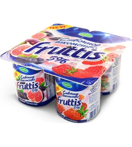 Йогуртный продукт Fruttis инжир чернослив малина земляника 5% 115 г