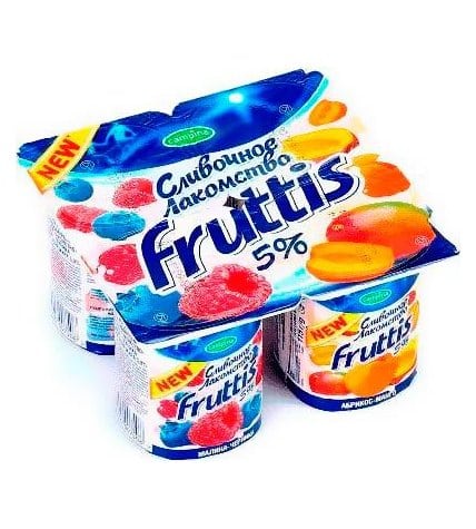 Йогуртный продукт Fruttis малина черника абрикос манго 5% 115 г