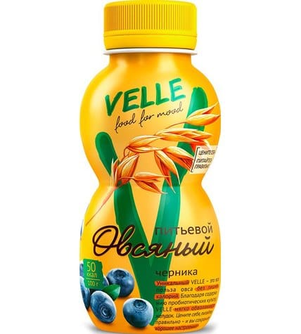 Овсяный напиток Velle черника 0,4% 250 мл