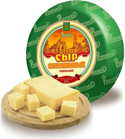 Сыр полутвердый Ровеньки Сметанковый 50% ~ 4 кг