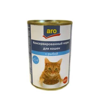 Консервированный корм для кошек Aro с рыбой