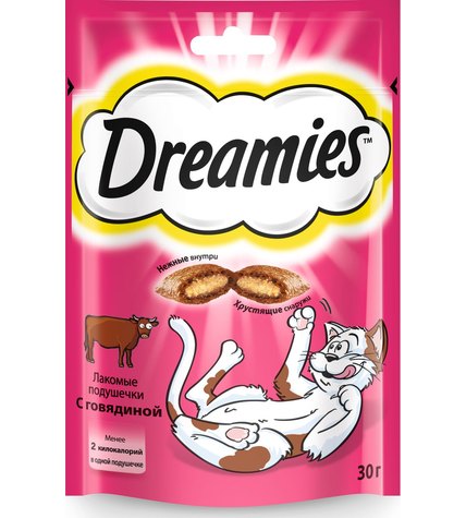 Лакомство для кошек Dreamies с говядиной 30 г