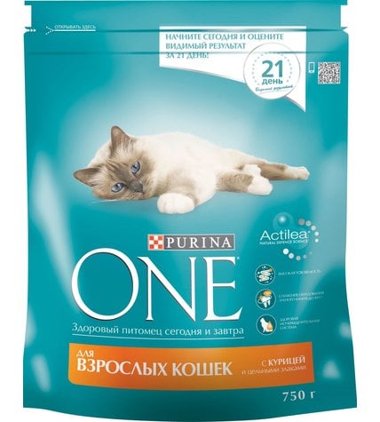 Корм Purina one для взрослых кошек из курицы
