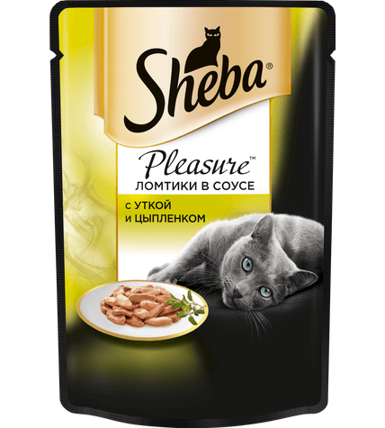 Корм для кошек Sheba Pleasure c уткой и цыпленком