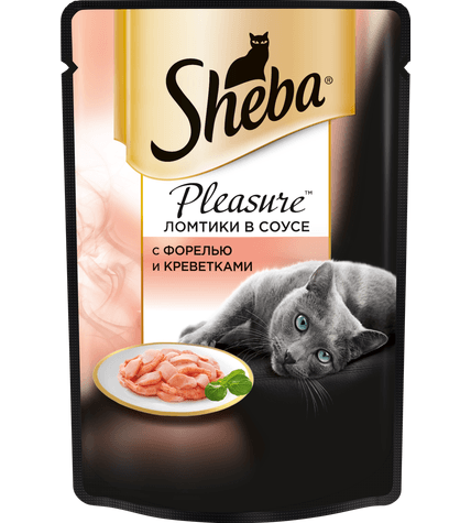 Корм для кошек Sheba Pleasure c форелью и креветками