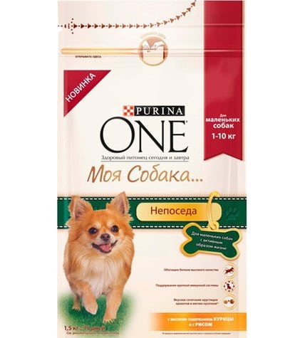 Корм Purina one для собак с курицей 1,5 кг