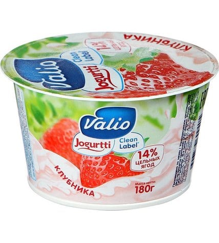 Йогурт Valio Clean Label с клубникой 2,6% 180 г