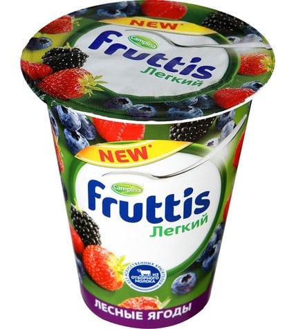 Йогуртный продукт Fruttis Легкий лесные ягоды 0,1% 310 г