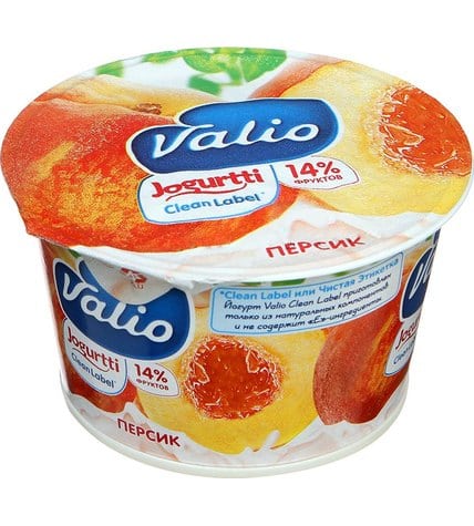 Йогурт Valio Clean Label персик 2,6% 180 г