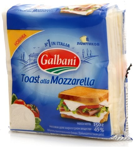 Плавленый сыр Galbani моцарелла 45% 8 ломтиков 150 г