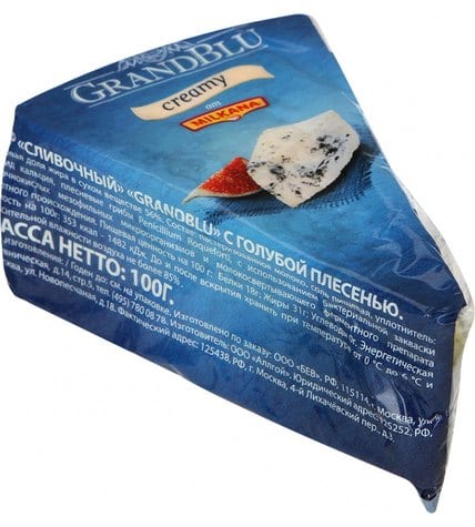 Сыр мягкий Milkana GrandBlu сливочный с голубой плесенью 56% 100 г