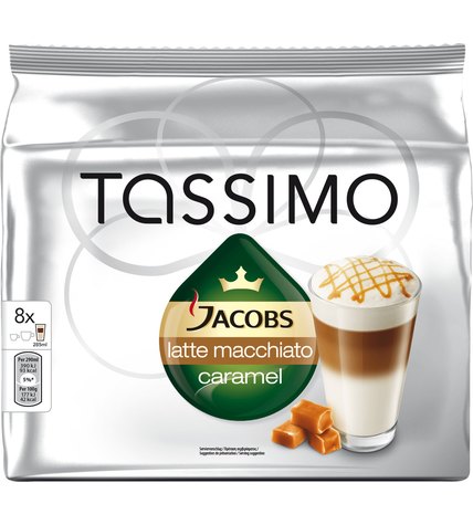 Кофе Tassimo Jacobs Latte Macchiato Карамель 8 шт