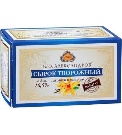 Сырок Б.Ю.Александров творожный с сахаром и ванилью 16,5% купить с ...