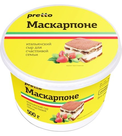 Творожный сыр Pretto Маскарпоне 80% 500 г