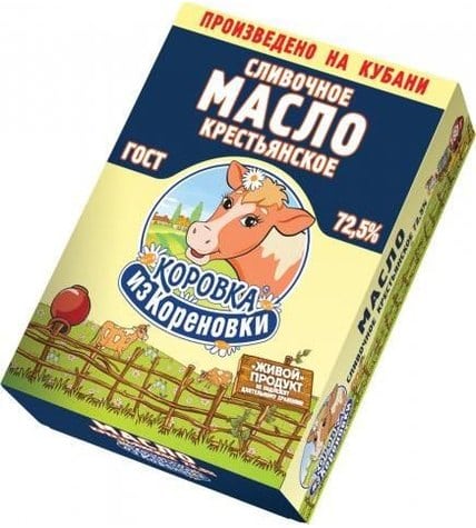 Сливочное масло Коровка из Кореновки крестьянское 72,5 % 180 г