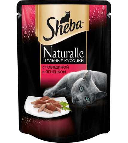Корм для кошек Sheba Naturalle с говядиной и ягненком консервированный
