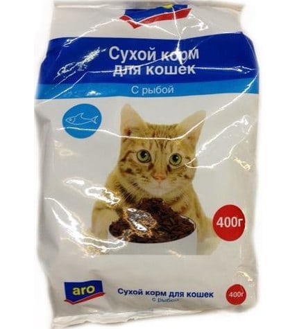 Корм для кошек Aro с рыбой сухой 400 г