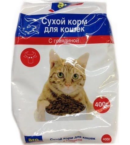 Корм для кошек Aro с говядиной сухой 400 г