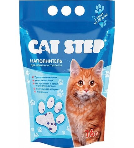 Наполнитель Cat Step для кошачьего туалета силикагелевый