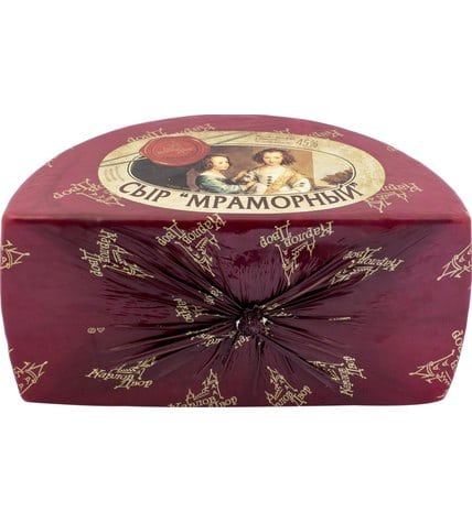 Сыр полутвердый Карлов Двор Мраморный 45% ~ 3 кг