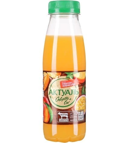 Сывороточный напиток Актуаль персик - маракуйя 0% 310 мл