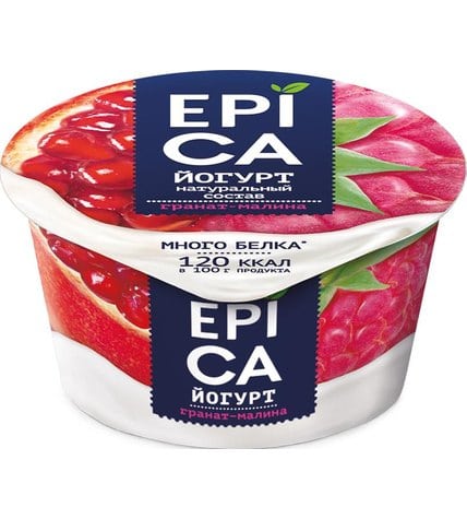 Йогурт Epica гранат и малина 4,8% 130 г