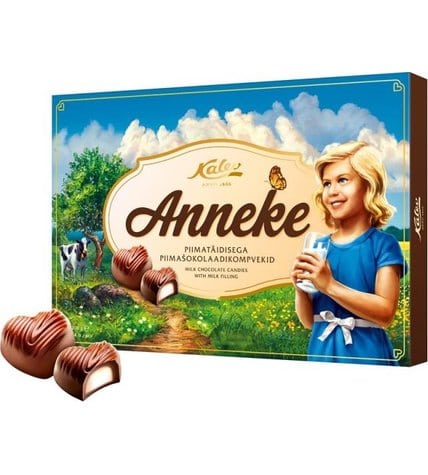 Конфеты Kalev Anneke шоколадные с молочной начинкой