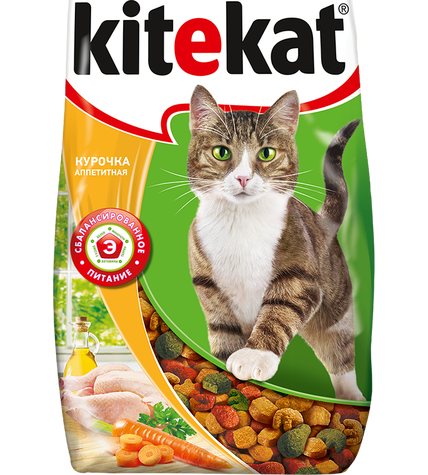 Корм Kitekat сухой для кошек Курочка аппетитная