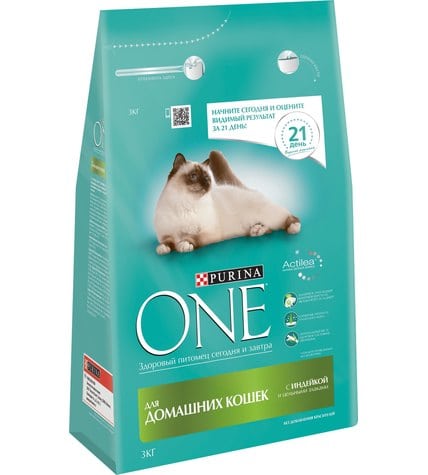 Корм Purina One Indoor Formula для кошек индейка и цельные злаки сухой