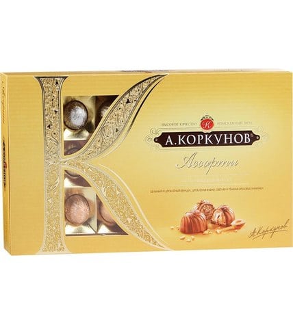Конфеты Коркунов Ассорти шоколадные с молочным шоколадом