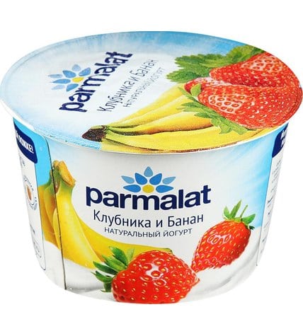 Йогурт Parmalat натуральный клубника и банан 2,4% 180 г