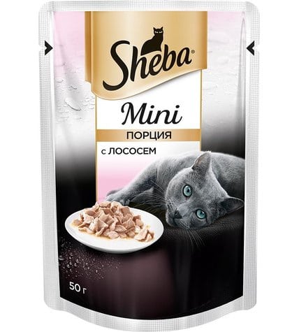 Корм Sheba Mini для кошек порция с лососем