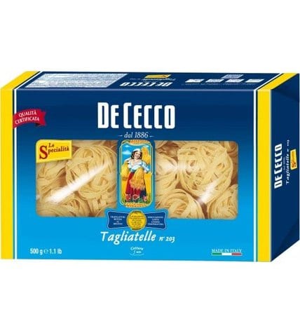 Макаронные изделия De Cecco Tagliatelle №203 гнезда
