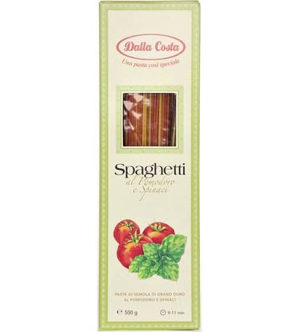 Спагетти Dalla Costa со шпинатом и томатами 500 г