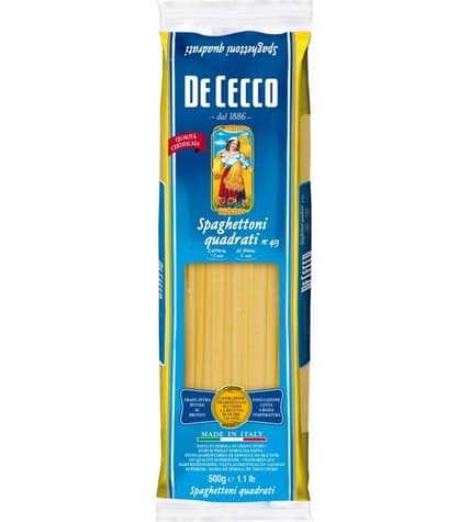 Макаронные изделия De Cecco Spaghettoni quadrati №413 спагетти квадратные