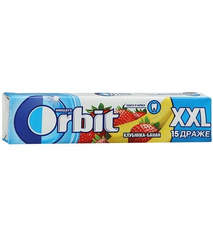 Жевательная резинка Orbit XXL клубника банан