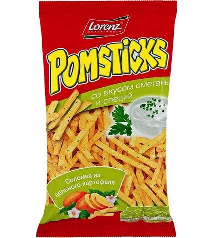 Чипсы Lorenz Pomsticks картофельные со сметаной и специями