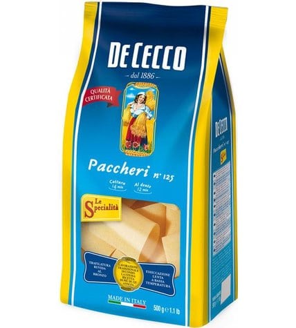 Макаронные изделия De Cecco Paccheri №125