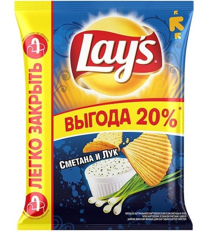 Чипсы Lay's картофельные сметана и лук