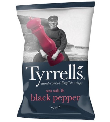 Чипсы Tyrrells с морской солью и черным перцем