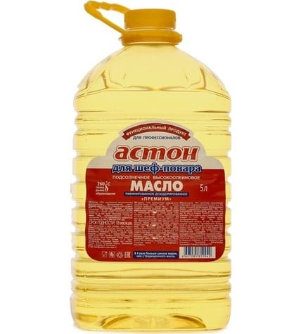 Подсолнечное масло Астон высокоолеиновое 5 л