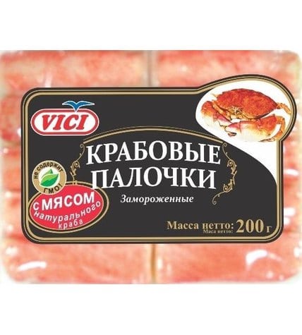 Крабовые палочки Vici с мясом натурального краба замороженные