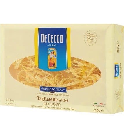 Макаронные изделия De Cecco Tagliatelle all'uovo