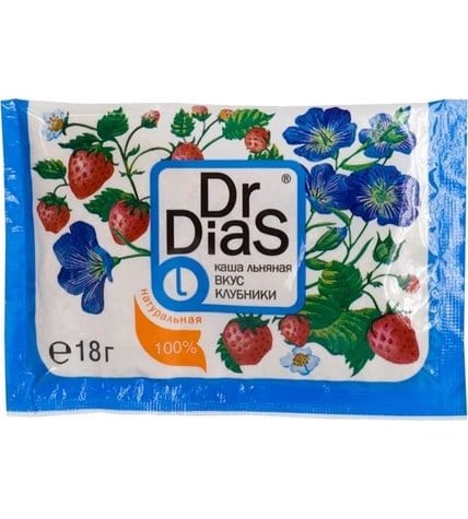 Каша Dr.Dias льняная вкус клубники