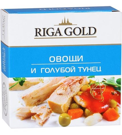 Овощи и голубой тунец Riga Gold