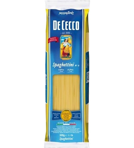 Макаронные изделия De Cecco Spaghettini № 11 спагетти